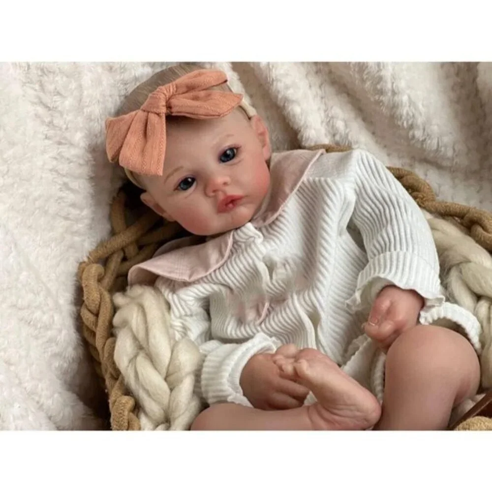 RXDOLL Realistic Reborn Baby Dolls Girl Silicone  19 Inch Newborn Baby Doll